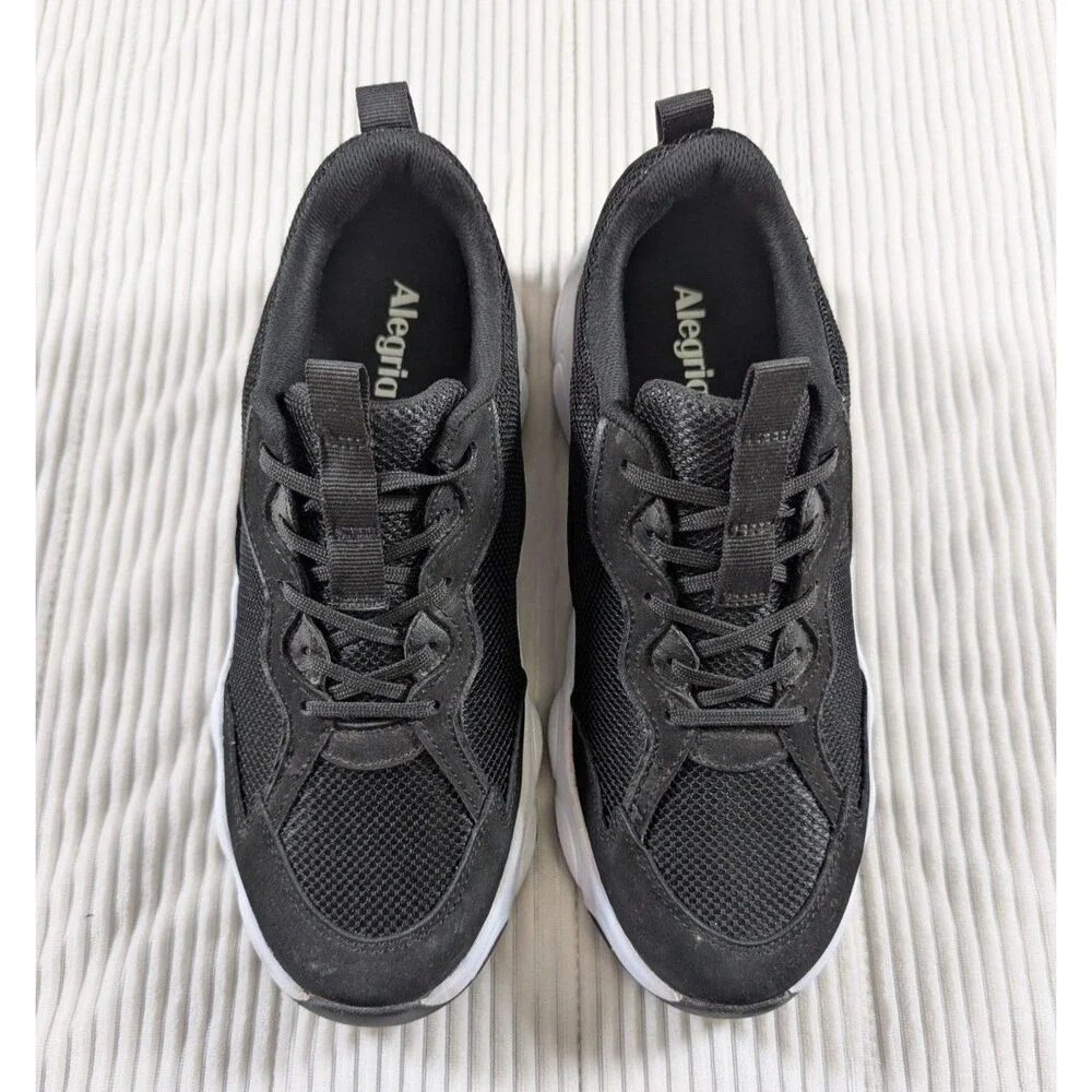 Alegria Boom Joy Sneakers Women's 40 9.5-10 Black White Slip Resistant - Picture 2 of 9